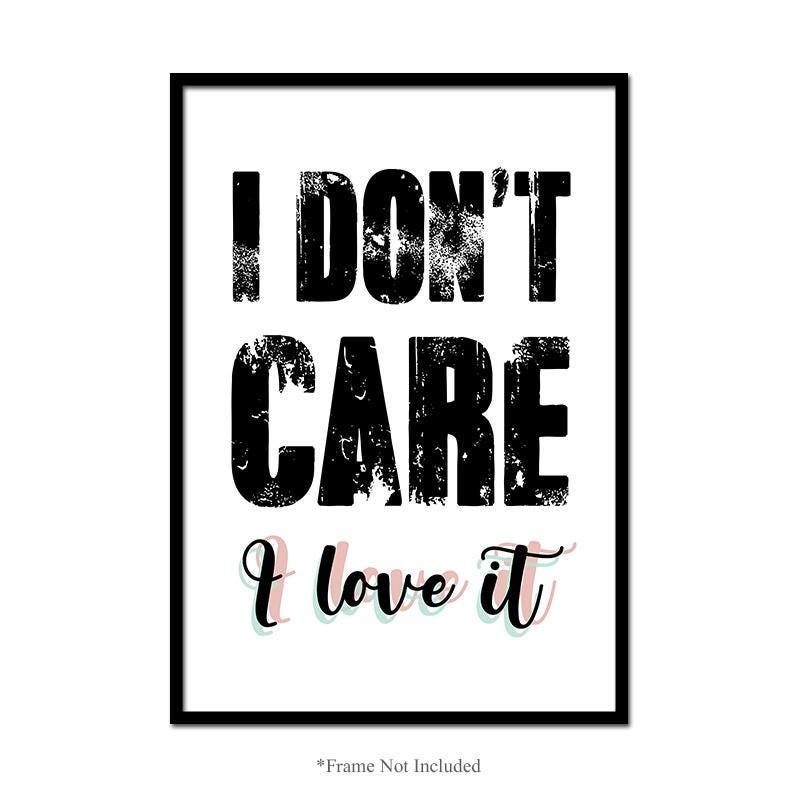 Love It Wall Art Poster Inspirational Motivational Quotes Bedroom Print Decor