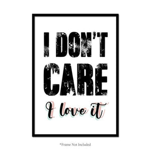 Love It Wall Art Poster Inspirational Motivational Quotes Bedroom Print Decor