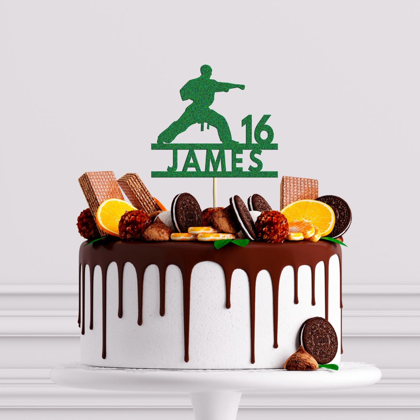 Personalised Fighting Cake Topper Custom Judo MMA Decoration Any Name & Age for the Ultimate Celebration