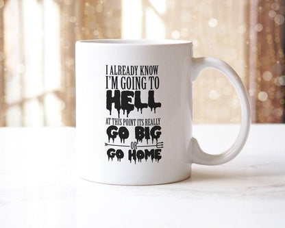Funny 'Going to Hell' Novelty Mug & Coaster Set