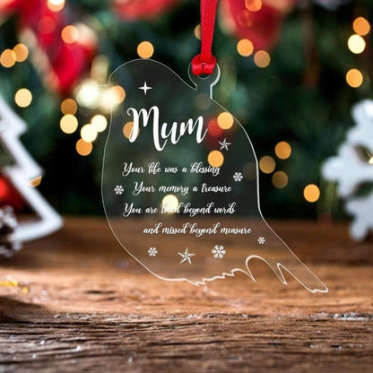 Personalised Memorial Christmas Robin Bauble Any Name Xmas Tree Remembrance Gift