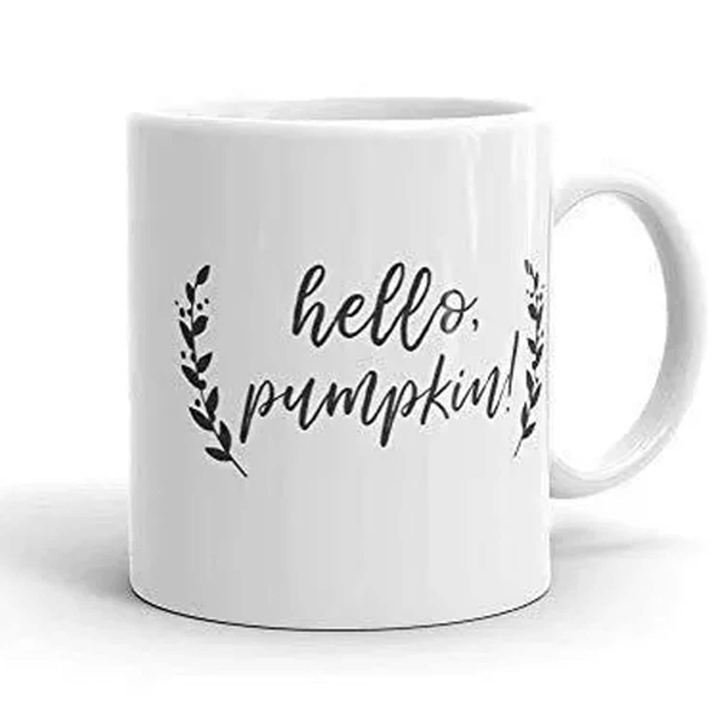Hello Pumpkin Mug: Halloween Coffee Cup, Spooky Gift