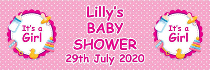 2 Personalised Baby Shower Boy Or Girl Banners Party Celebration Decor Poster