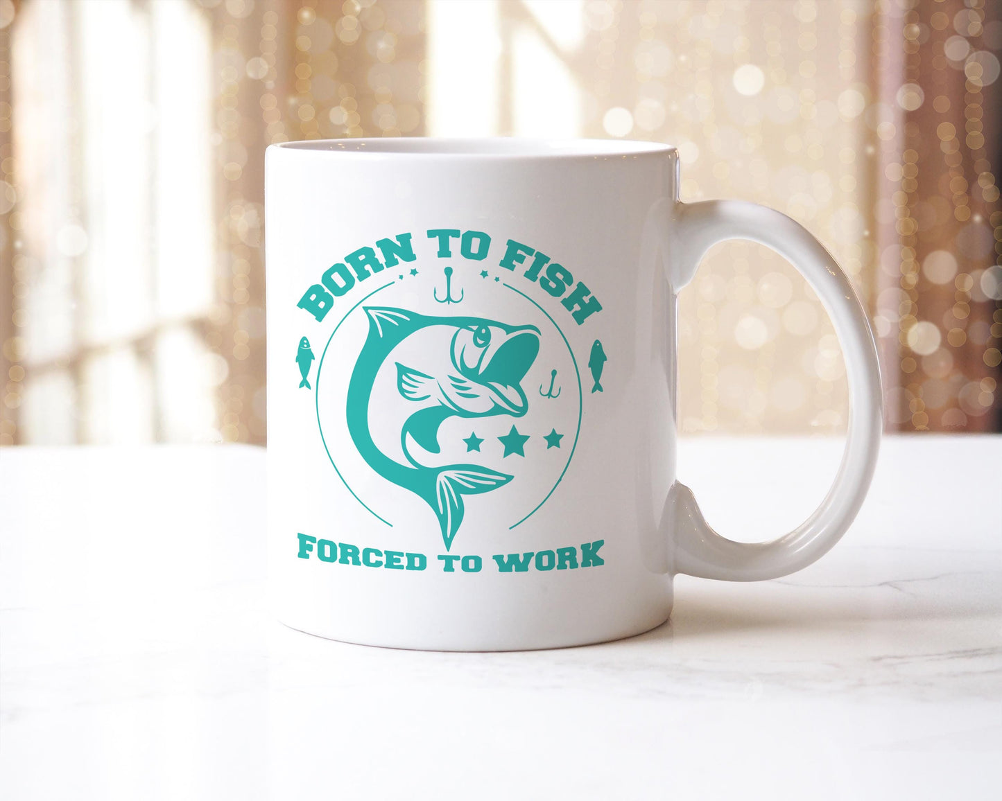 Born To Fish Mug: Funny Coffee Cup, Fisherman Gift