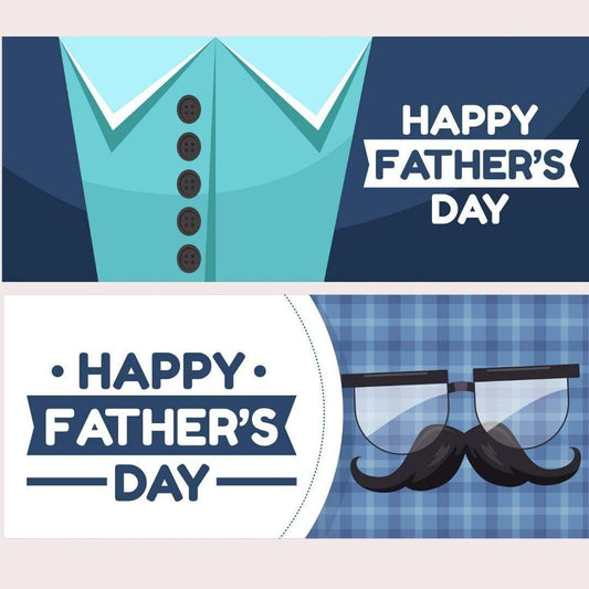 2x Happy Fathers Day Banners Dad Party Celebration Decoration Posters