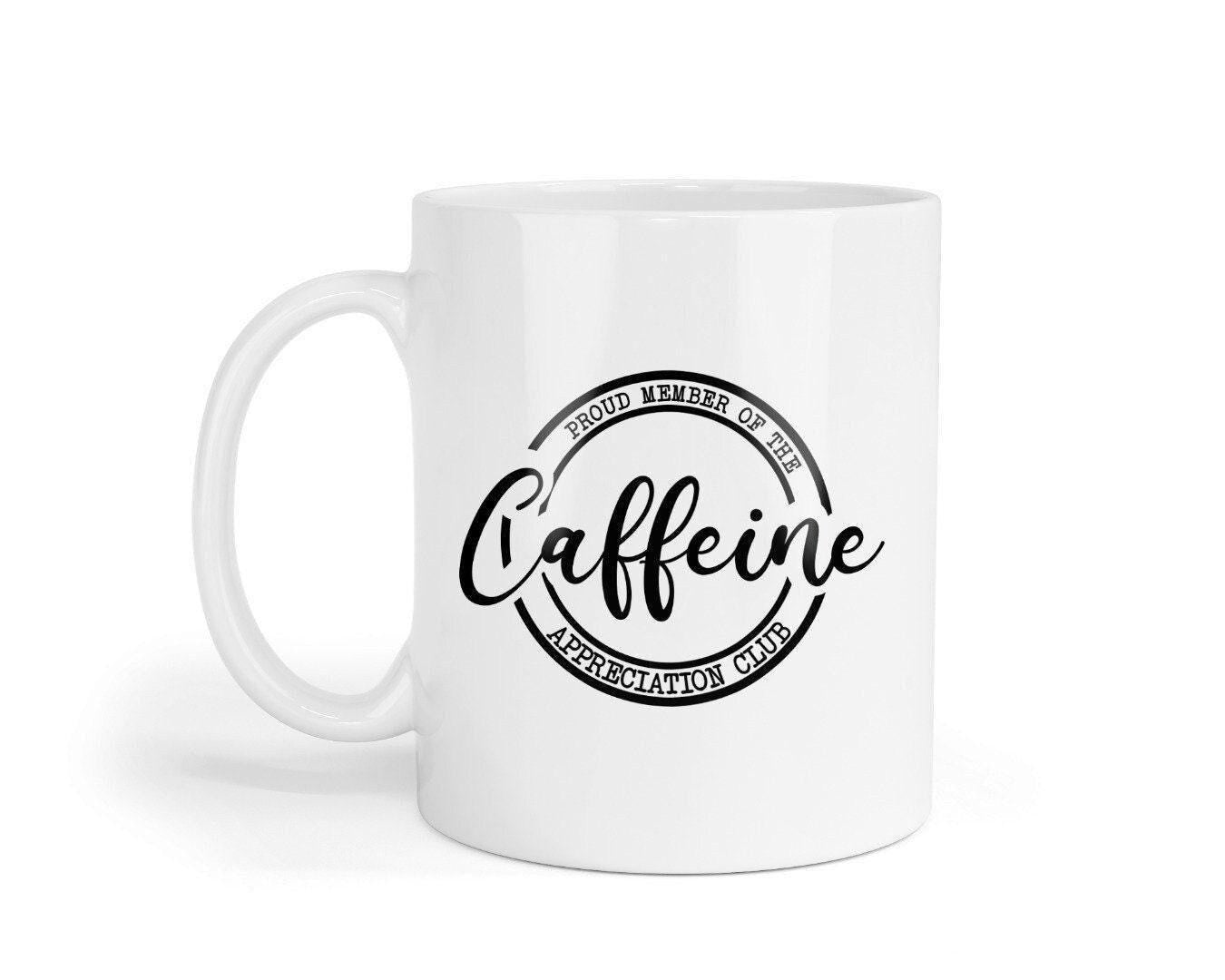 Proud Member Of The Caffeine Appriciation Club - Novelty Mug & Coaster Coffee Tea Cup Gift
