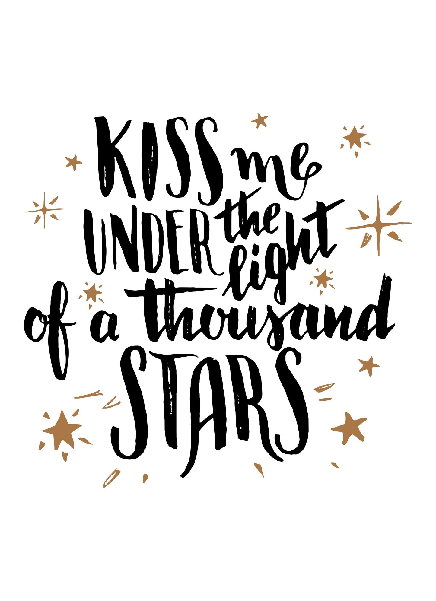 Kiss Me Under Light Motivational Inspirational Love Positive Quote Poster Wall