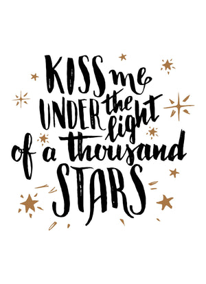 Kiss Me Under Light Motivational Inspirational Love Positive Quote Poster Wall
