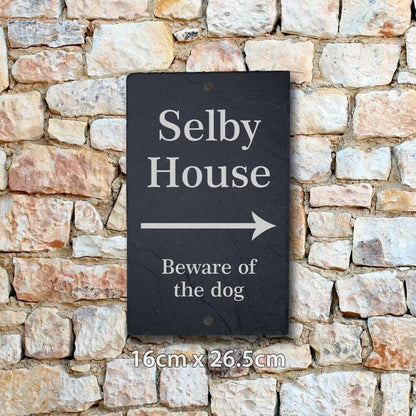 Personalised Slate Plaque House Door Name Sign Laser Engraved Stone Home Gift