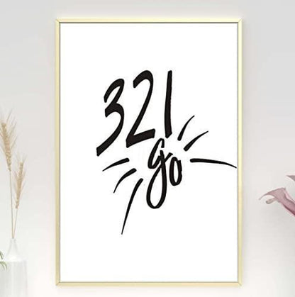 321 Go Inspirational Positive Thoughts Quote Picture Poster Print Wall