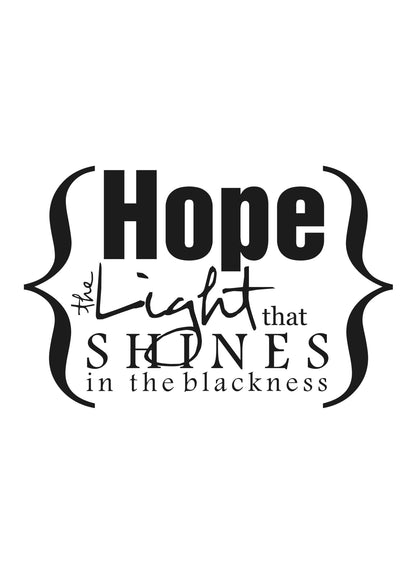 Hope The Light That Shine Motivational Positive Thought Quote Poster Print Wall