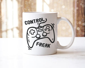 Control Freak Gamer Mug & Coaster Set: Gaming Gift