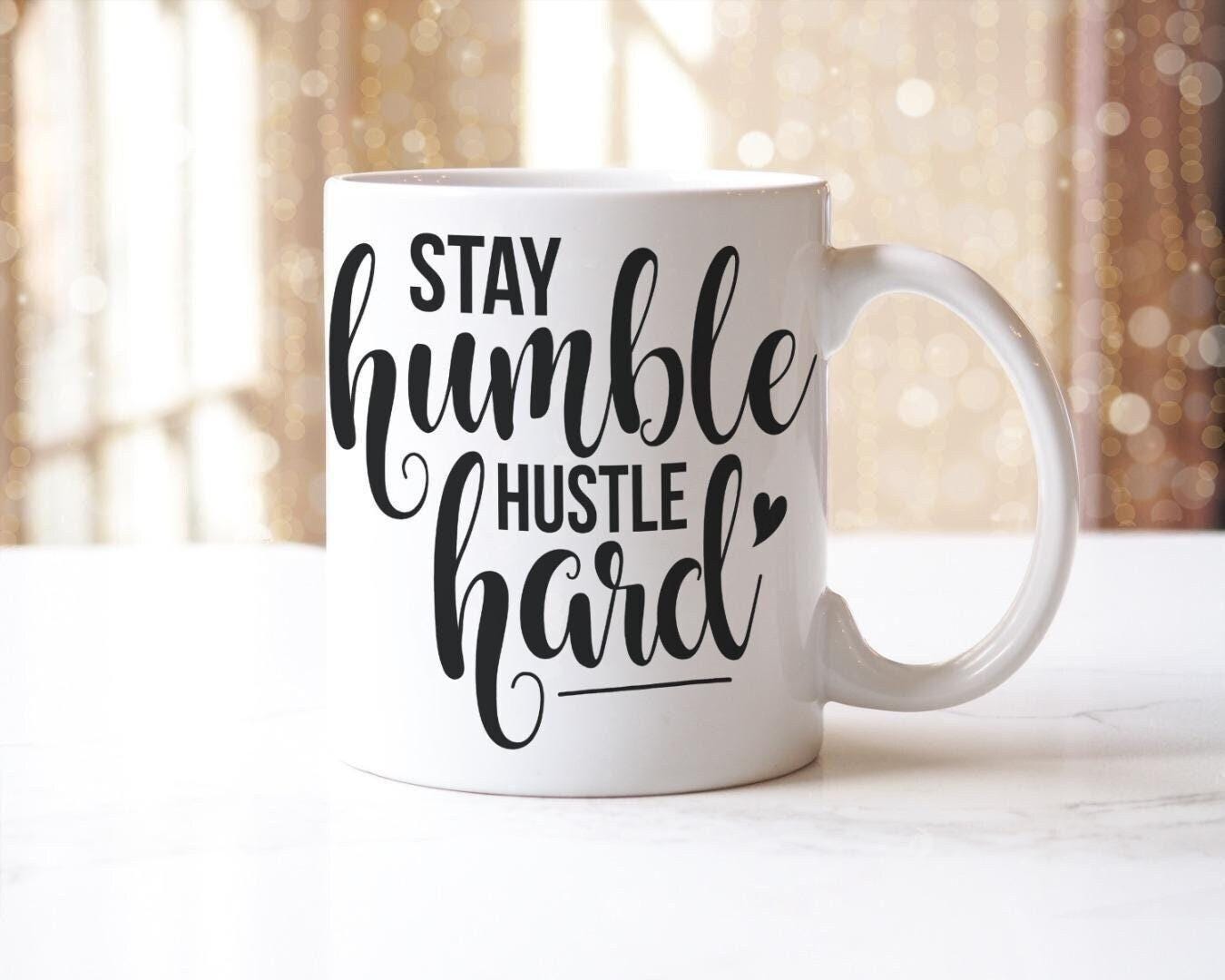 Stay Humble Mug & Coaster Set Inspirational Birthday Motivational Coffee Gift