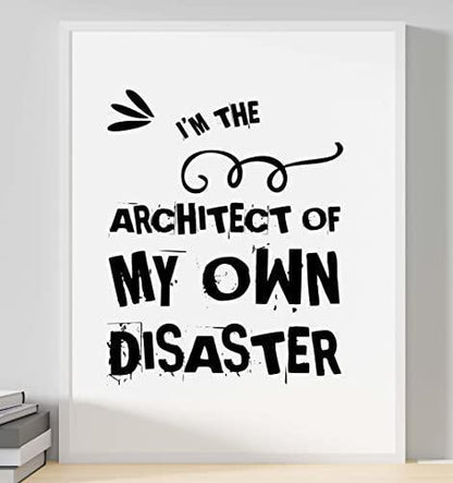 I Am Architect Of My Own Motivational Inspirational Positive Quote Poster Wall