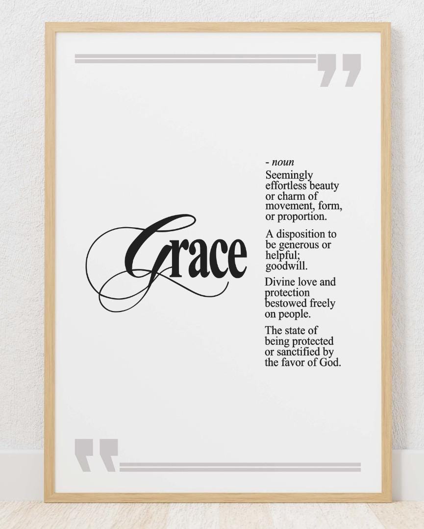 Grace Seemingly Effortless Beauty Inspirational Positive Thought Quote Poster