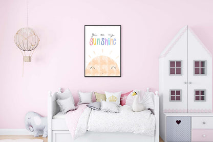 My Sunshine Kids Boho Watercolour Hand Painted Effect Nursery Wall Art Poster