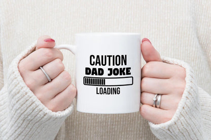 Caution Dad Joke Loading Mug & Coaster - Funny Office Gift
