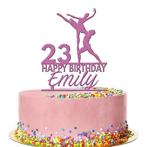 Personalised Acrylic Girl Ballerina Dancer Birthday Cake Topper Decoration Gift