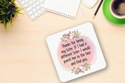 Funny Sister Mug and Coaster Gift Set