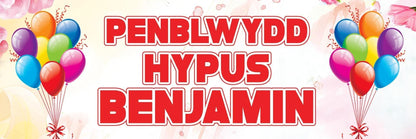 2 Personalised Welsh Birthday Party Celebration Banners Decoration Posters