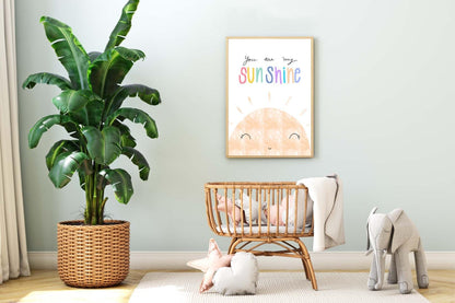 My Sunshine Kids Boho Watercolour Hand Painted Effect Nursery Wall Art Poster