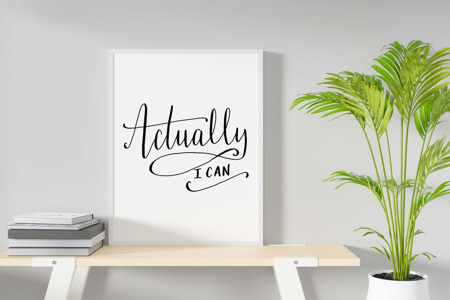 Actually I Can Inspirational Positive Thoughts Quote Picture Poster Print Wall