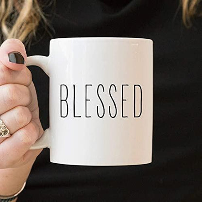 Blessed Mug Coffee Tea Cup Inspirational Blessings Gift For Thanksgiving Friends Family Birthday Christmas Presents