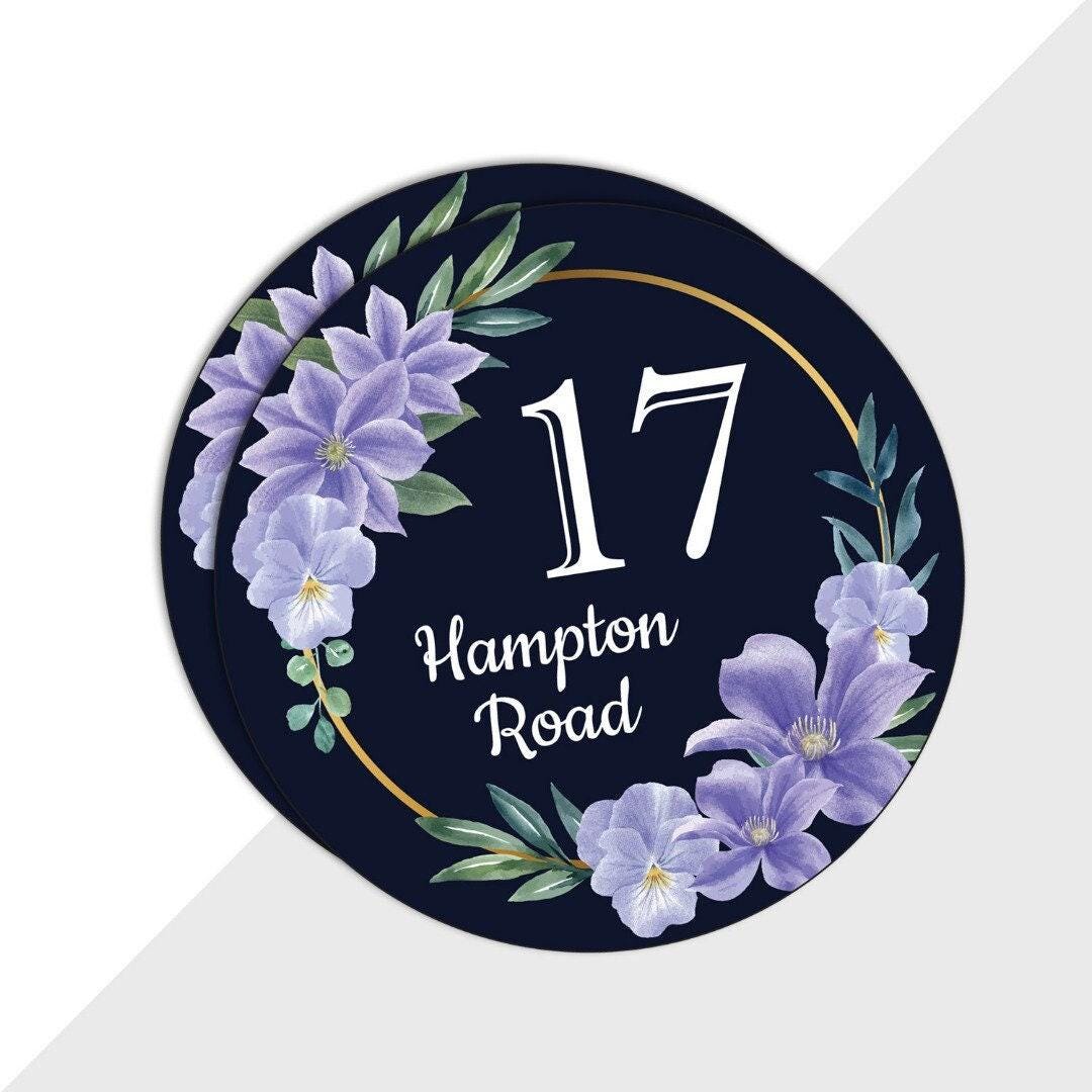 Personalised Wheelie Bin Sign Sticker Waterproof House Address Road Name Numbers