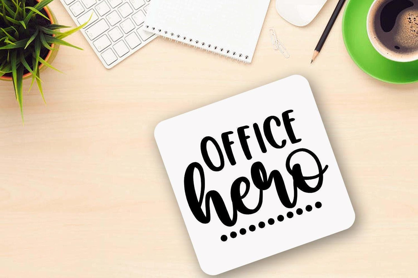 Office Hero Coffee Novelty Mug & Coaster Coworker Funny Office Tea Cup Gift
