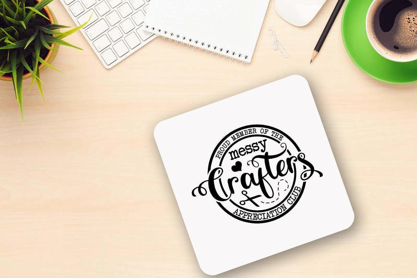 Messy Crafters Mug & Coaster Set - Funny Novelty Gift