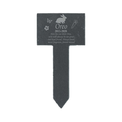 Personalised Memorial Slate Plant Markers Laser Engraved For Outdoor Plants