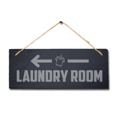 Laundry Room Laser Engraved Hanging Slate Washing Area Home Decor Plaque Sign