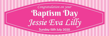 2 Personalised Baptism Party Celebration Banners Decoration Posters