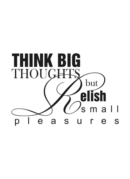 Think Big Thoughts Motivational Inspirational Positive Quote Poster Print Wall