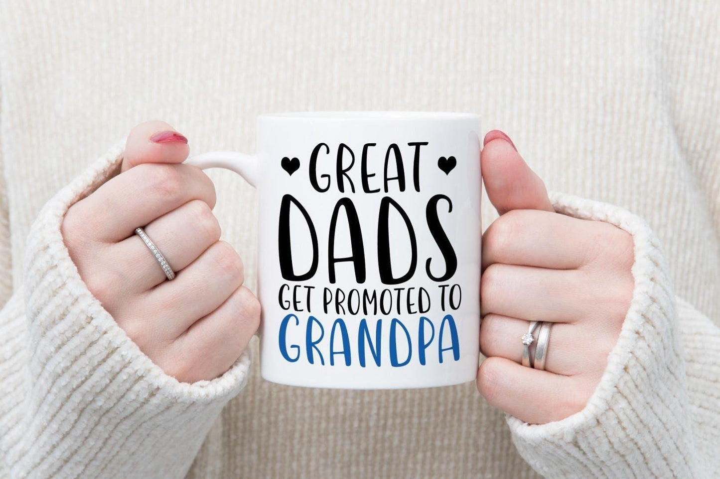 Promoted To Grandpa Mug & Coaster Set, Father's Day Gift