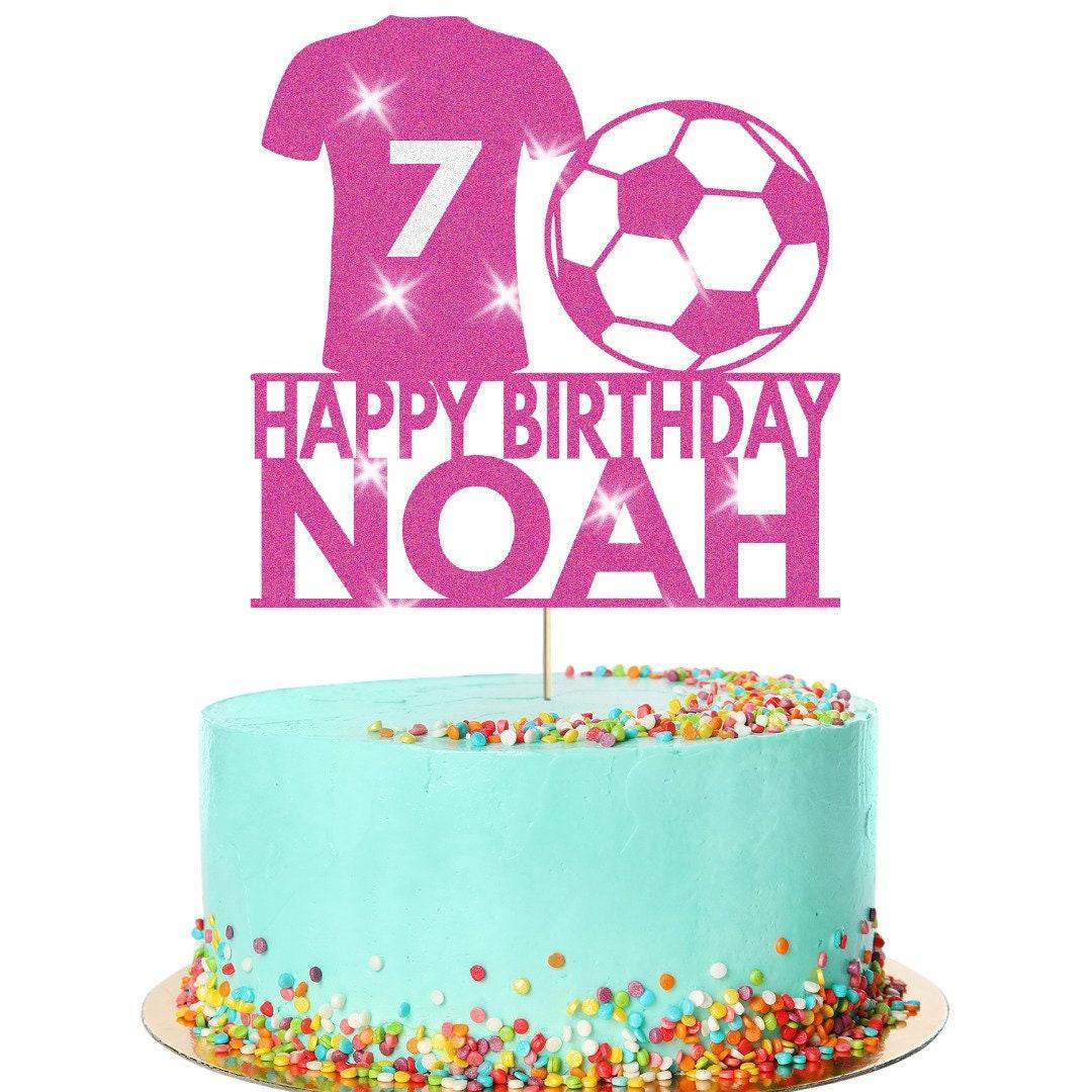 Custom Football Shirt Birthday Cake Topper Personalised Sports Party Decoration