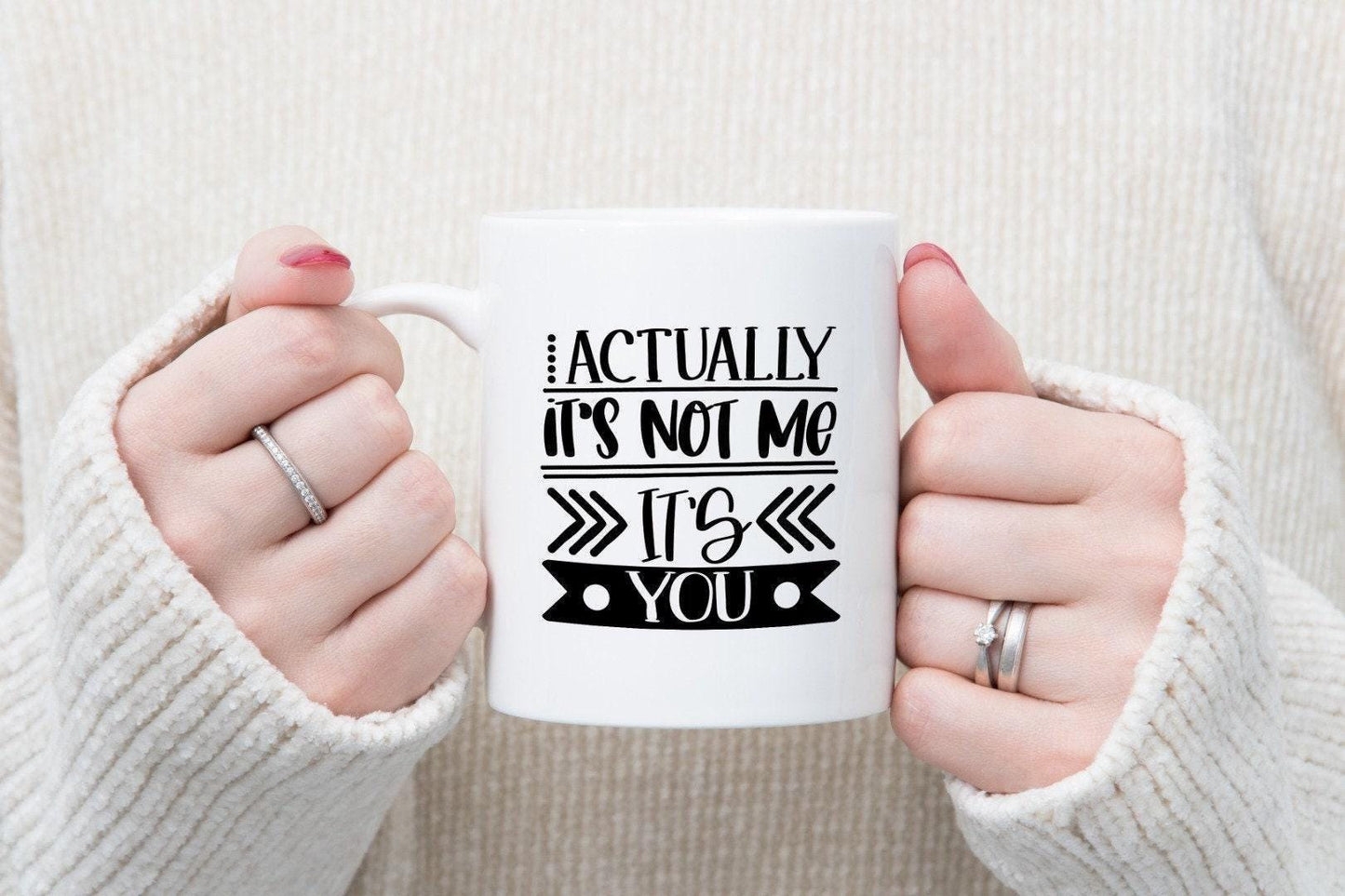 Actually Its Not Me Its You - Ceramic Novelty Mug & Coaster Coffee Tea Cup Gift