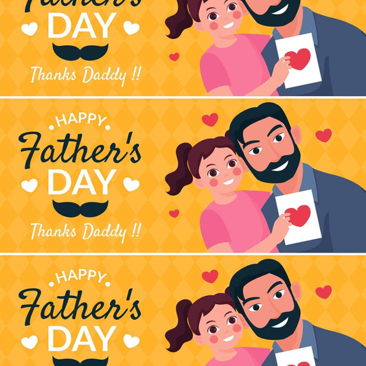 2x Happy Father's Day Banner: Party Decoration, Dad Posters