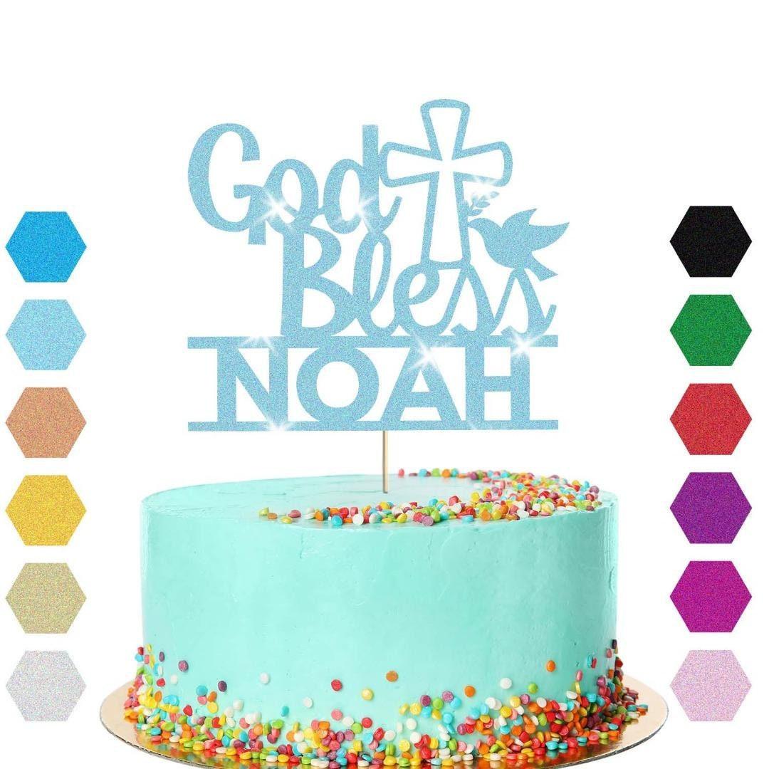 Personalised God Bless Confirmation Cake Topper Congratulation Birthday Cake Any Name
