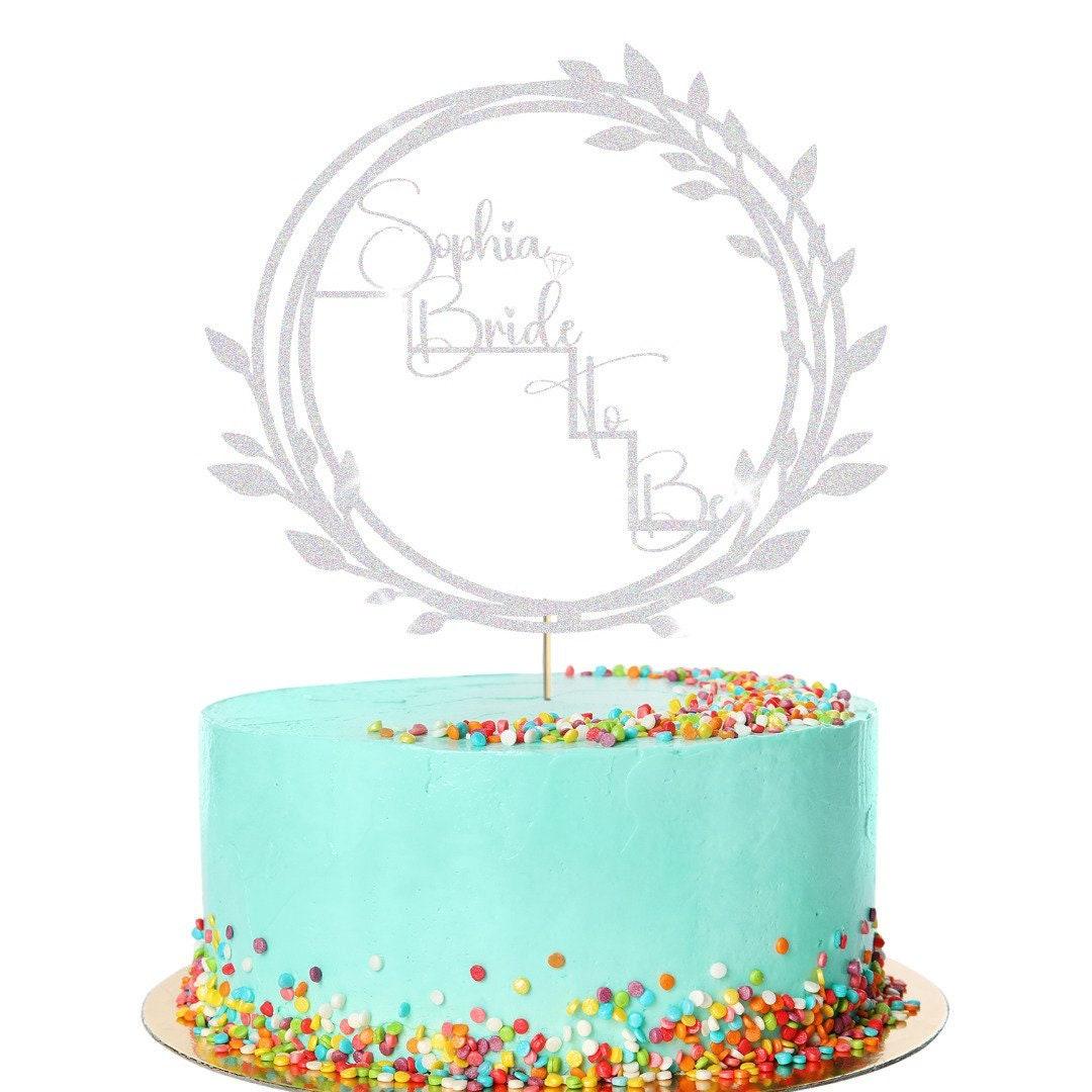 Personalized Glitter Bride-to-be Cake Topper For Wedding Party Decoration