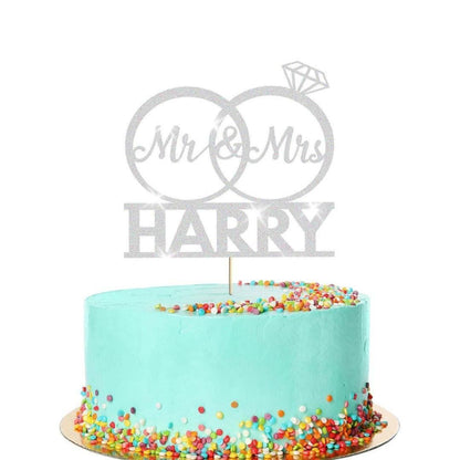 Personalised Wedding Cake Topper Mr & Mrs Anniversary Party Decoration Keepsake