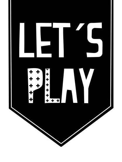 Lets Play Learning Nursery Bedroom Boys Girls Wall Decor Art Poster Print