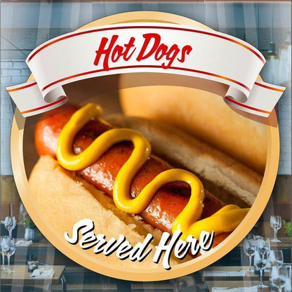 Hot Dogs Catering Window Cafe Shop Restaurant Sticker Sign Pos Decal