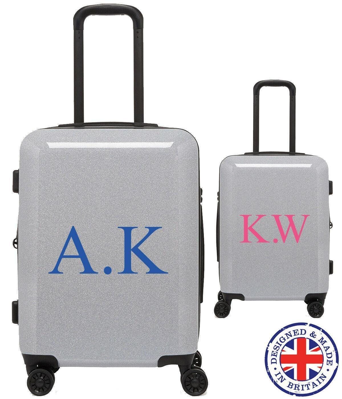 Personalised Name Initials Suitcase Vinyl Decal Sticker Luggage Travel Holiday