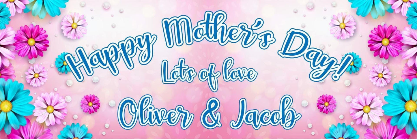2 Personalised Lots Of Love Mother's Day Celebration Banners Decoration Posters