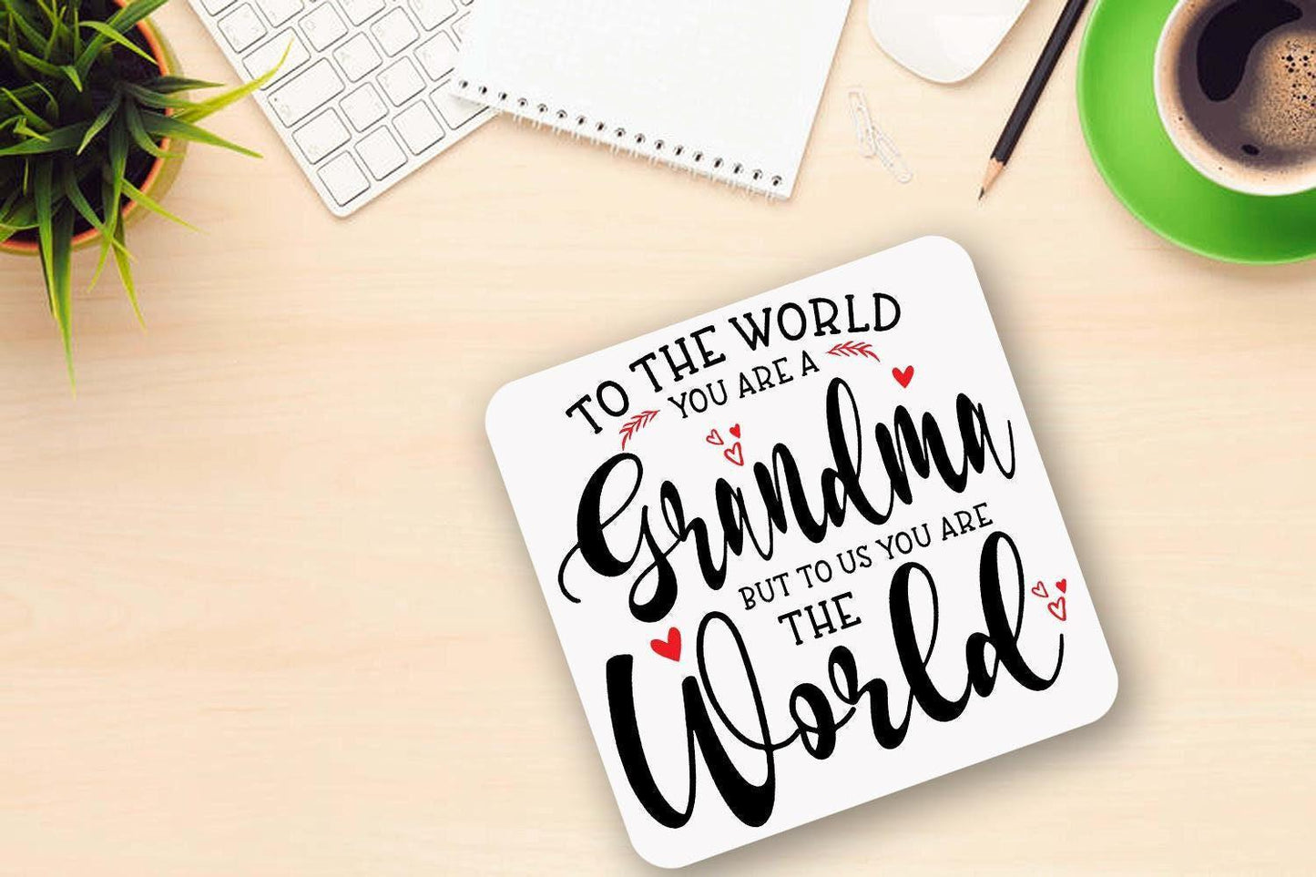 Grandma Mug & Coaster Set, Mother's Day Gift