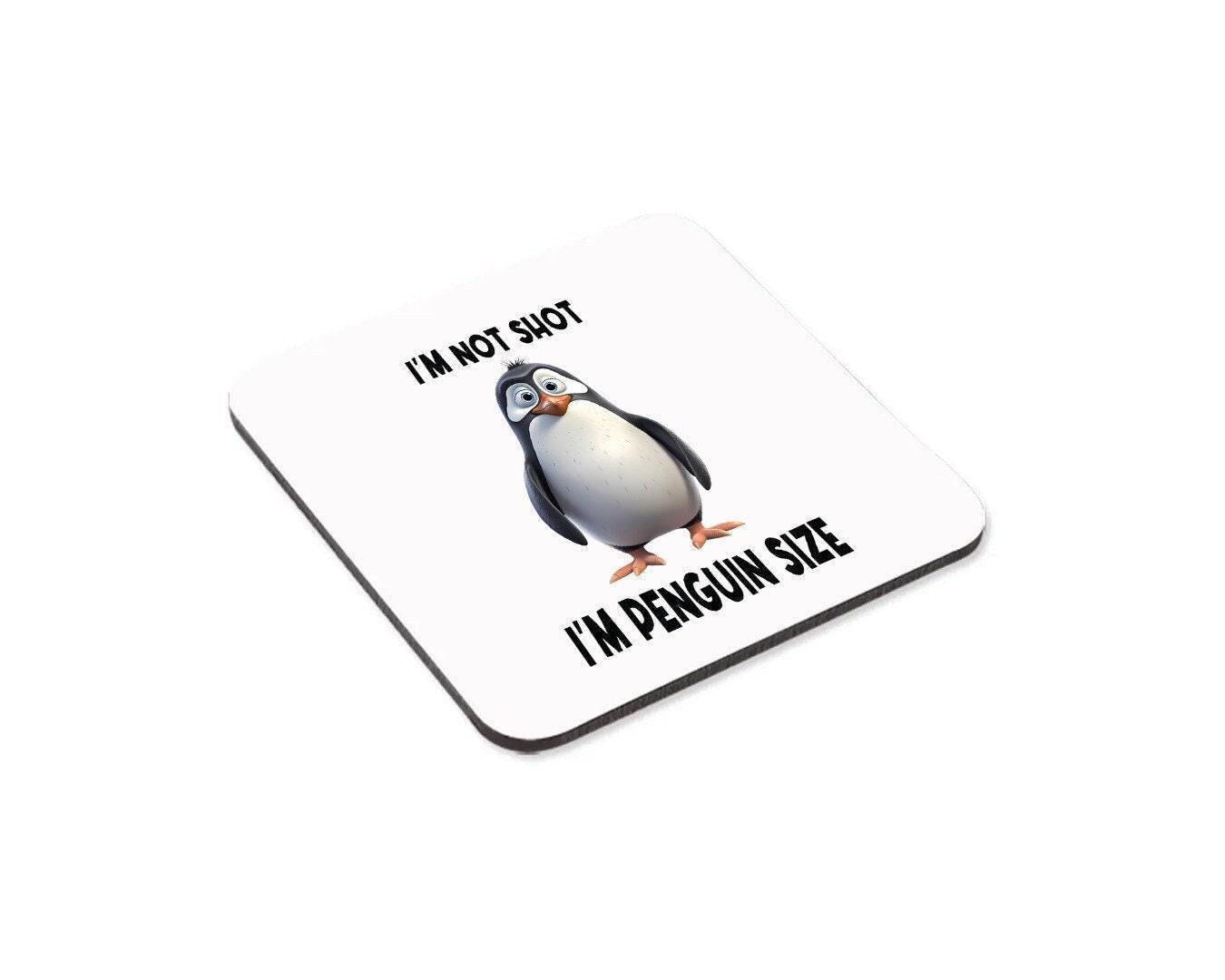 Penguin Size Funny Mug & Coaster Set