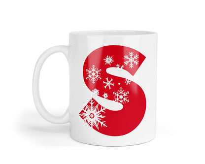 Personalised Initial S Mug: Elegant Coffee Cup Gift Set