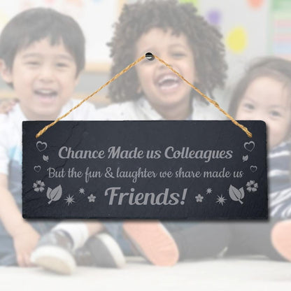 The Fun And Laughter We Share Made Hanging Slate Friendship Day Gift Plaque Sign