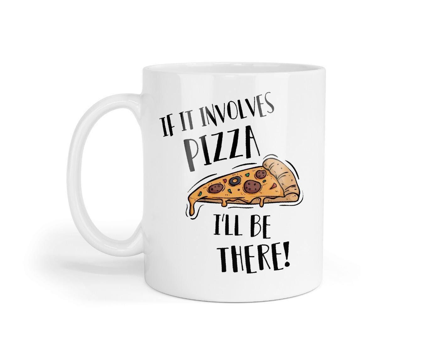 If It Involves Pizza Mug & Coaster Set Funny Pizza Lovers Birthday Office Gift